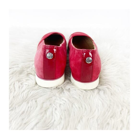 Donald Pliner May Red Suede Patent Leather Slip-On Loafers Women’s Size 6.5M - Picture 4 of 13